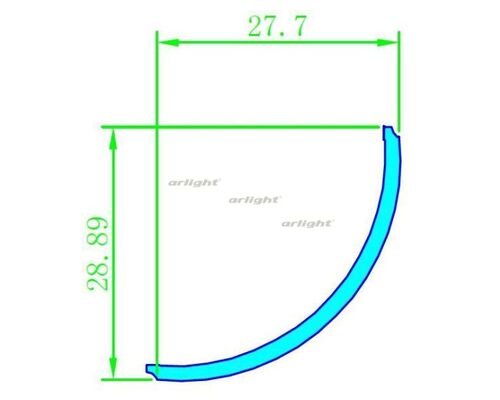 Экран ARH-KANT-H30-2000 Round Frost-PM (arlight, Пластик)