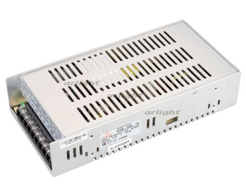 Блок питания HTS-200-12 (12V, 16.5A, 200W) (Arlight, IP20 Сетка, 3 года)