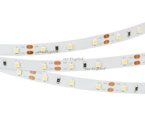 Лента RT 2-5000 12V White6000 (3528, 300 LED, LUX) (Arlight, 4.8 Вт/м, IP20)