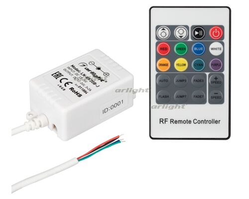 Контроллер LN-RF20B-J (12V, 72W, ПДУ 20кн) (Arlight, IP20 Пластик, 1 год)