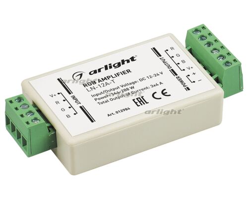 RGB-усилитель LN-12A-T (12/24V, 144/288W) (Arlight, IP20 Пластик, 1 год)