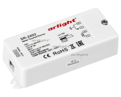 Диммер SR-2402 (12-36V, 96-288W, Metal-Touch) (Arlight, -)