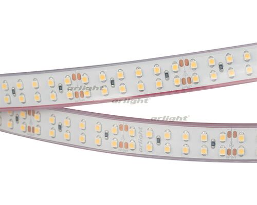 Лента RTW 2-5000P 24V Warm2700 2x2 (3528, 1200 LED, LUX) (Arlight, 19.2 Вт/м, IP66)