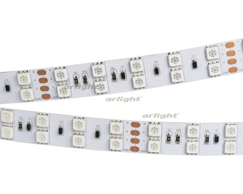 Лента RT 2-5000 36V RGB 2X2 (5060, 600 LED, LUX) (Arlight, 26 Вт/м, IP20)