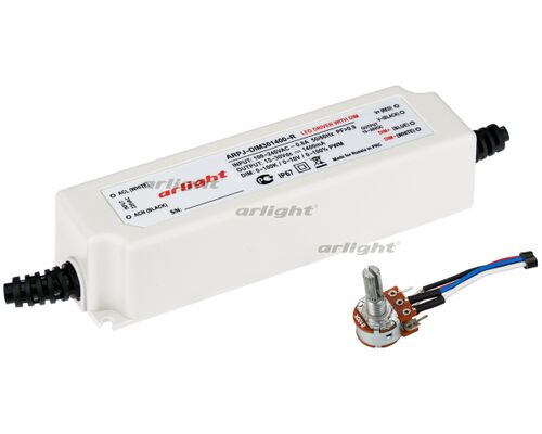 Блок питания ARPJ-DIM301400-R (42W, 1400mA, 0-10V) (Arlight, IP65 Пластик, 2 года)