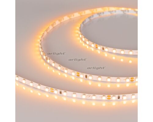 Лента RT-A120-5mm 24V Yellow (9.6 W/m, IP20, 2835, 5m) (Arlight, узкая)