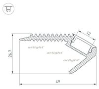 Профиль ARH-STAIR-W47-2000 ANOD (arlight, Алюминий)