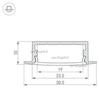Профиль ARH-WIDE-F-H10-2000 ANOD (arlight, Алюминий)