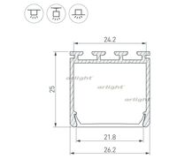 Профиль PLS-LOCK-H25-2000 ANOD Black (arlight, Алюминий)