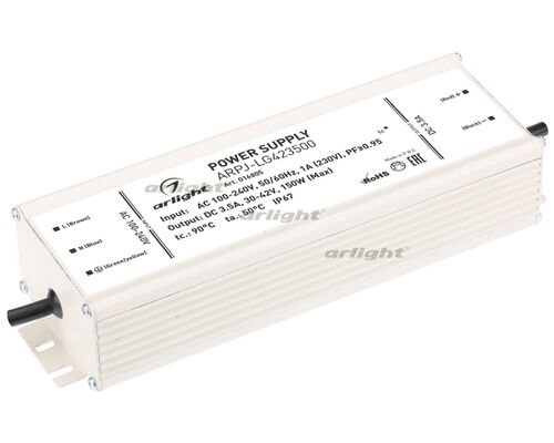 Блок питания ARPJ-LG423500 (150W, 3500mA, PFC) (Arlight, IP67 Металл, 2 года)