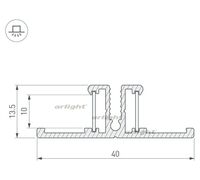 Профиль TOP-BACK-2000 ANOD (P10) (Arlight, Алюминий)