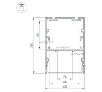 Профиль ARH-LINE-6085-2000 BLACK (Arlight, Алюминий)