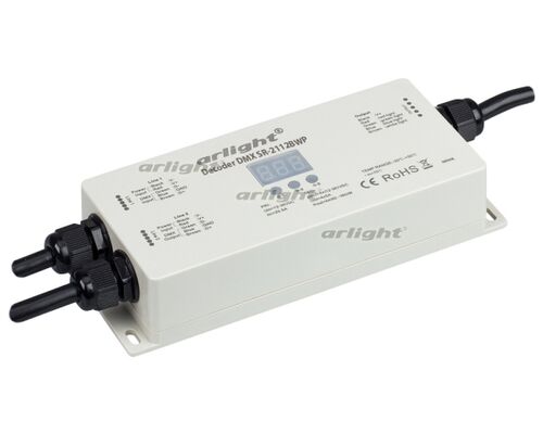 Декодер DMX SR-2112BWP (12-36V, 4x350mA) (arlight, IP67 Пластик, 3 года)