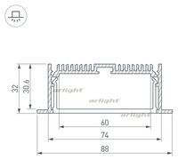 Профиль SL-LINIA88-F-2000 ANOD (Arlight, Алюминий)