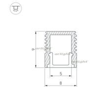 Профиль SL-MINI-8-3000 ANOD (Arlight, Алюминий)