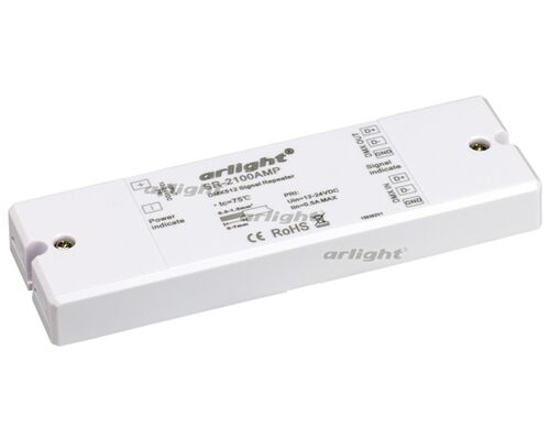 Усилитель DMX-сигнала SR-2100AMP (12-24V, 1CH) (Arlight, IP20 Пластик, 3 года)