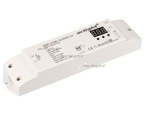 Декодер DMX-SRP-2106-12-50W-CV (220V, 12V, 50W) (arlight, IP20 Пластик, 3 года)