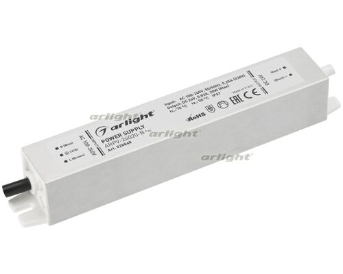 Блок питания ARPV-24020-B (24V, 0.8A, 20W) (Arlight, IP67 Металл, 3 года)