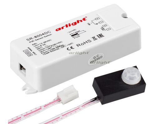 Датчик SR-8004-DC black (12-36V, 96-288W, PIR-Sensor) (Arlight, -)