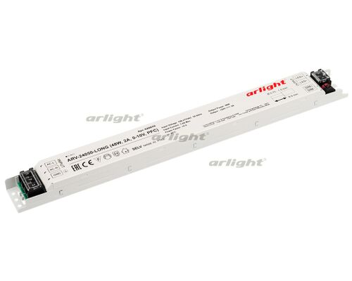 Блок питания ARV-24050-LONG (48W, 2A, 0-10V, PFC) (Arlight, IP20 Металл, 2 года)