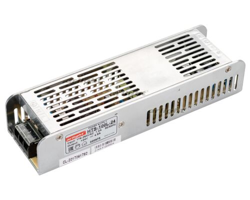 Блок питания HTS-100L-24 (24V, 4.5A, 100W) (Arlight, IP20 Сетка, 3 года)