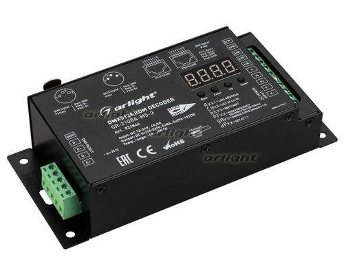 Декодер DMX SR-2108A-M5-3 (12-36V, 480-1440W, 5CH) (Arlight, IP20 Металл, 3 года)