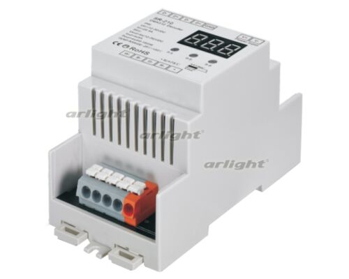 Декодер DMX SR-2108FA-RJ45-DIN (12-36V, 240-720W, 4CH) (Arlight, IP20 Пластик, 3 года)