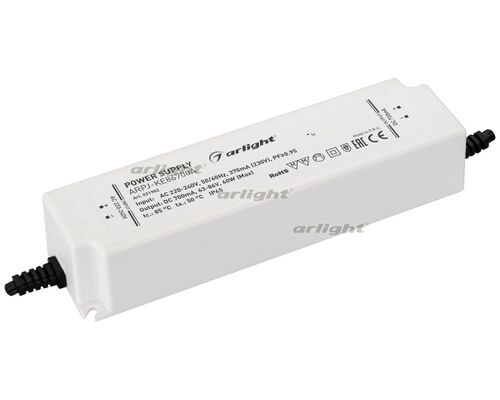 Блок питания ARPJ-KE86700A (60W, 700mA, PFC) (Arlight, IP65 Пластик, 5 лет)