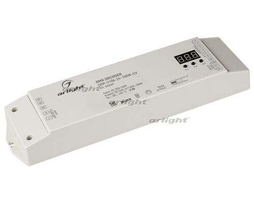 Декодер DMX-SRP-2106-24-100W-CV (220V, 24V, 100W) (arlight, IP20 Пластик, 3 года)