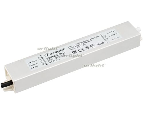Блок питания ARPV-24036-D (24V, 1.5A, 36W) (Arlight, IP67 Металл, 3 года)
