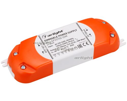 Блок питания ARJ-SP25700-DIM (18W, 700mA, PFC, Triac) (Arlight, IP20 Пластик, 3 года)