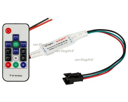 Контроллер CS-SPI-RC-RF14B (2048pix, 5-12V, ПДУ 14 кн) (Arlight, -)