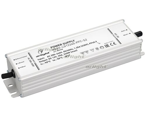 Блок питания ARPV-LG12240-PFC-S2 (12V, 20.0A, 240W) (Arlight, IP67 Металл, 5 лет)