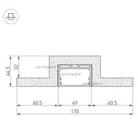 Гипсокартонный Модуль ARL-LINE-50-2000 (ГКЛ 12.5мм) (arlight, -)