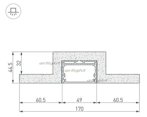 Гипсокартонный Модуль ARL-LINE-50-2000 (ГКЛ 12.5мм) (arlight, -)