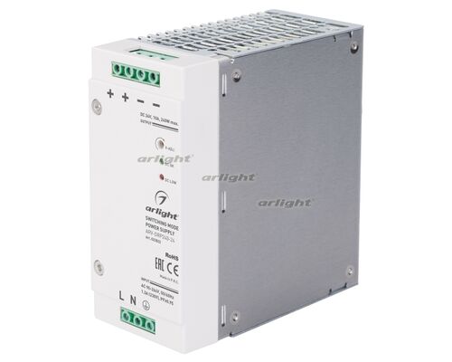 Блок питания ARV-DRP240-24 (24V, 10A, 240W, PFC) (Arlight, IP20 DIN-рейка)