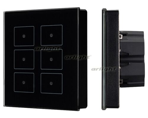 Панель Sens SR-KN0611-IN Black (KNX, DIM) (Arlight, -)