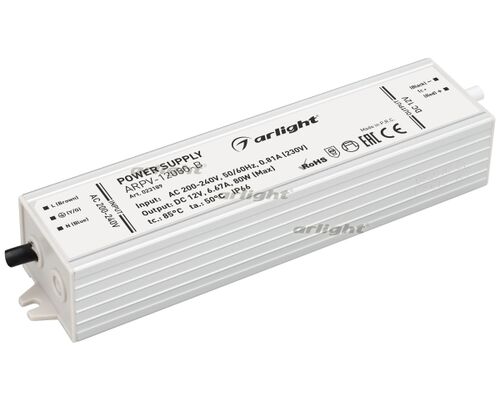 Блок питания ARPV-12080-B (12V, 6.7A, 80W) (Arlight, IP67 Металл, 3 года)