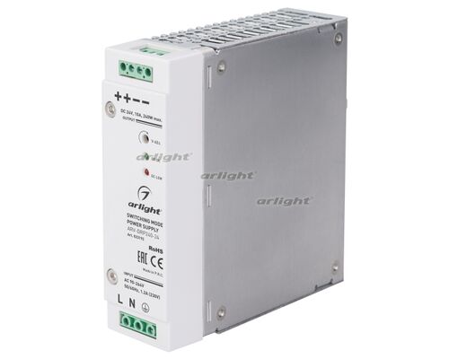 Блок питания ARV-DRP120-12 (12V, 8A, 96W) (Arlight, IP20 DIN-рейка)