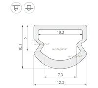 Профиль WPH-LINE-1210R-2000 OPAL (arlight, Пластик)