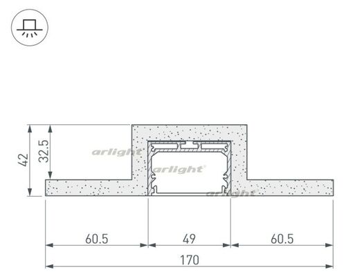 Гипсокартонный Модуль ARL-LINE-50-2000 (ГКЛ 9.5мм) (arlight, -)