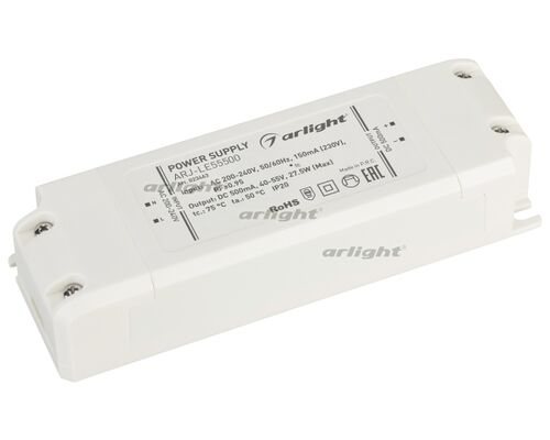 Блок питания ARJ-LE55500 (27.5W, 500mA, PFC) (Arlight, IP20 Пластик, 3 года)