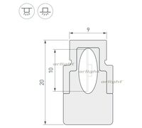 Профиль WPH-FLEX-STR-Н20-5000 White (arlight, Пластик)