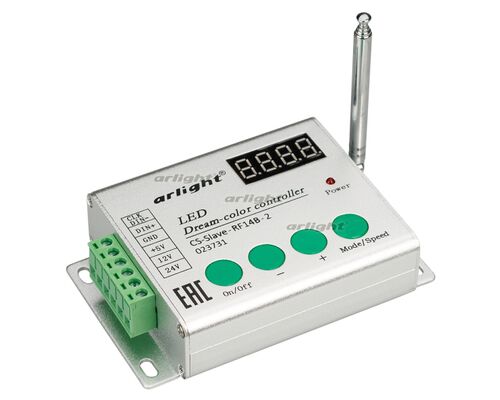 Контроллер CS-Slave-RF14B-2 (5-24V, ПДУ 14кн) (Arlight, IP20 Металл, 1 год)