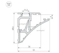 Профиль SHELF-620-2000-SET ANOD (arlight, Алюминий)