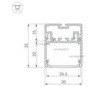 Профиль KLUS-LINE-3035-2000 ANOD (arlight, Металл)