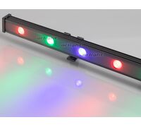 Светодиодный прожектор AR-LINE-1000XS-12W-24V RGB (Grey, 30 deg, DMX512) (Arlight, Закрытый)