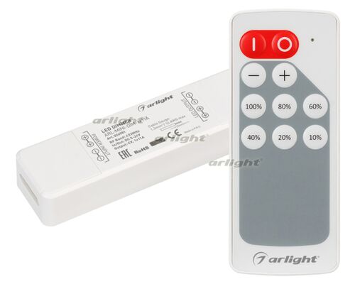 Диммер ARL-MINI-DIM-1x11A (5-24V, RF ПДУ 10кн) (Arlight, IP20 Пластик, 1 год)