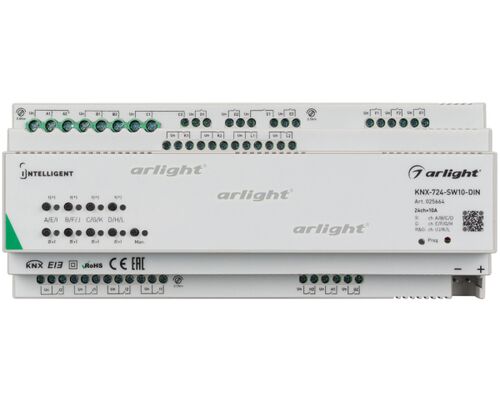 INTELLIGENT ARLIGHT Релейный модуль KNX-724-SW10-DIN (BUS, 24х10A) (arlight, -)