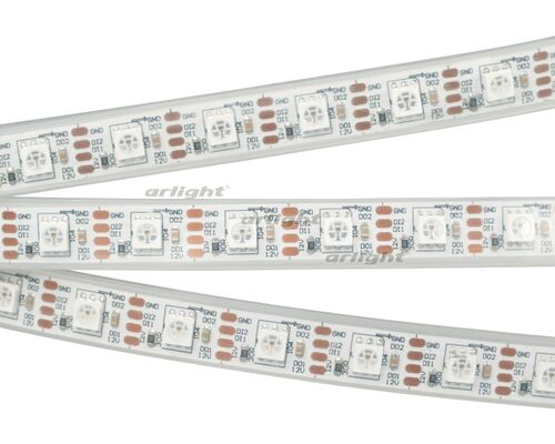 Лента SPI-5000PGS-RAM-5060-60 12V Cx1 RGB-Auto (12mm, 8W/m, IP67) (Arlight, Закрытый, IP67)